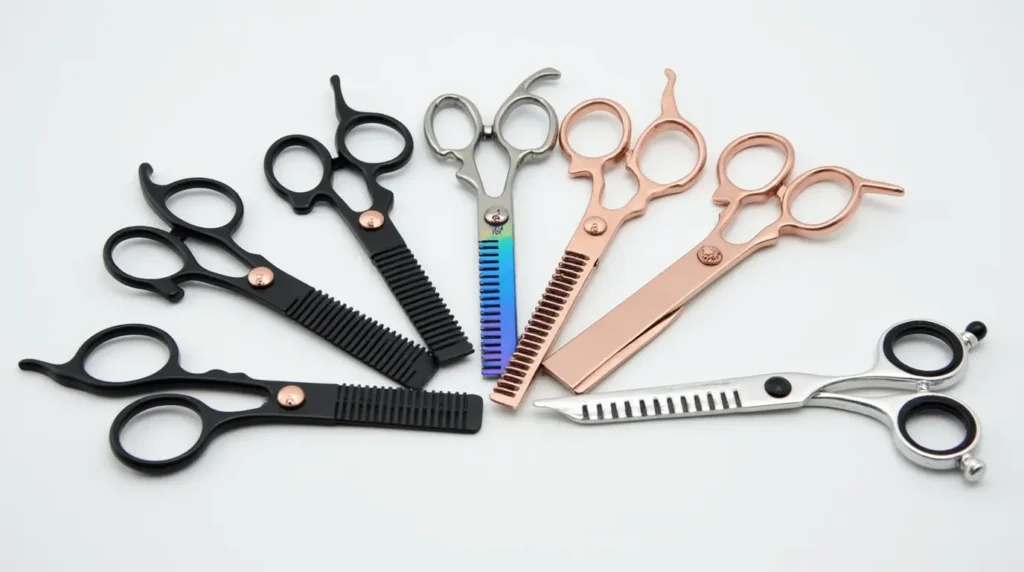 Grooming scissors vs. shears comparison.